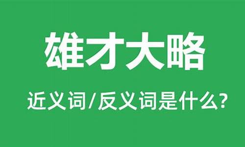 雄才大略是什么意思-雄才大略是什么意思打一生肖