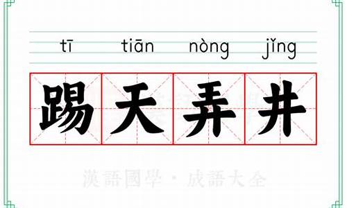 踢天弄井是成语吗还是词语-踢天弄井是成语