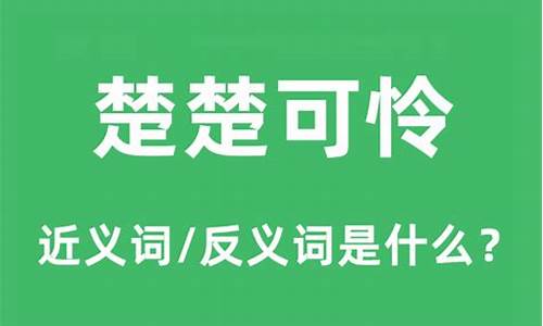 楚楚可怜是什么意思-楚楚可怜是什么意思?