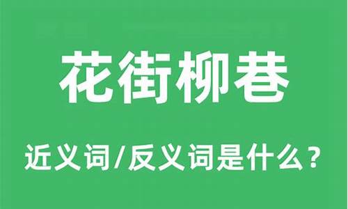 花街柳巷的意思是什么生肖-花街柳巷的意思