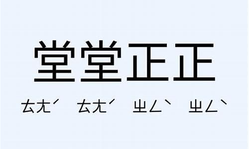 堂堂正正的意思二十字-堂堂正正的意思