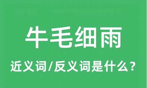 牛毛细雨是什么意思-牛毛细雨是什么意思解释