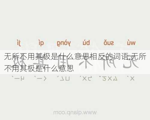 无所不用其极是什么意思相反的词语,无所不用其极是什么意思