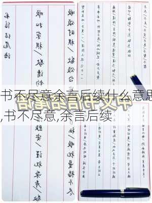 书不尽意余言后续什么意思,书不尽意,余言后续