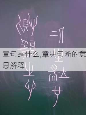 章句是什么,章决句断的意思解释