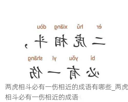 两虎相斗必有一伤相近的成语有哪些_两虎相斗必有一伤相近的成语