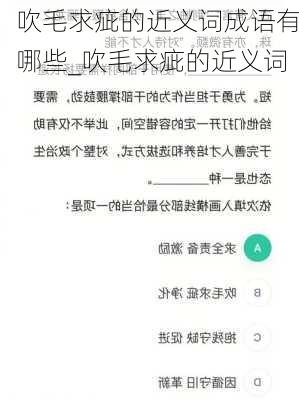 吹毛求疵的近义词成语有哪些_吹毛求疵的近义词