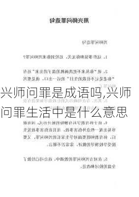 兴师问罪是成语吗,兴师问罪生活中是什么意思