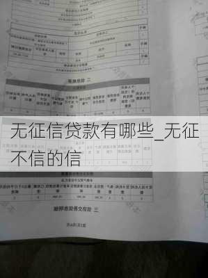 无征信贷款有哪些_无征不信的信