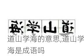 道山学海的意思,道山学海是成语吗