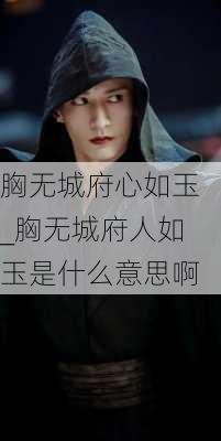 胸无城府心如玉_胸无城府人如玉是什么意思啊