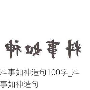 料事如神造句100字_料事如神造句