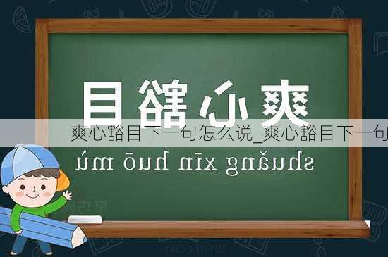 爽心豁目下一句怎么说_爽心豁目下一句