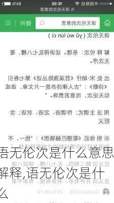 语无伦次是什么意思解释,语无伦次是什么