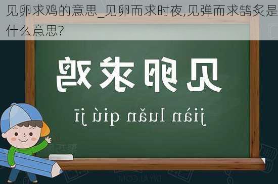 见卵求鸡的意思_见卵而求时夜,见弹而求鹄炙是什么意思?