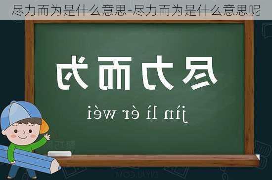 尽力而为是什么意思-尽力而为是什么意思呢